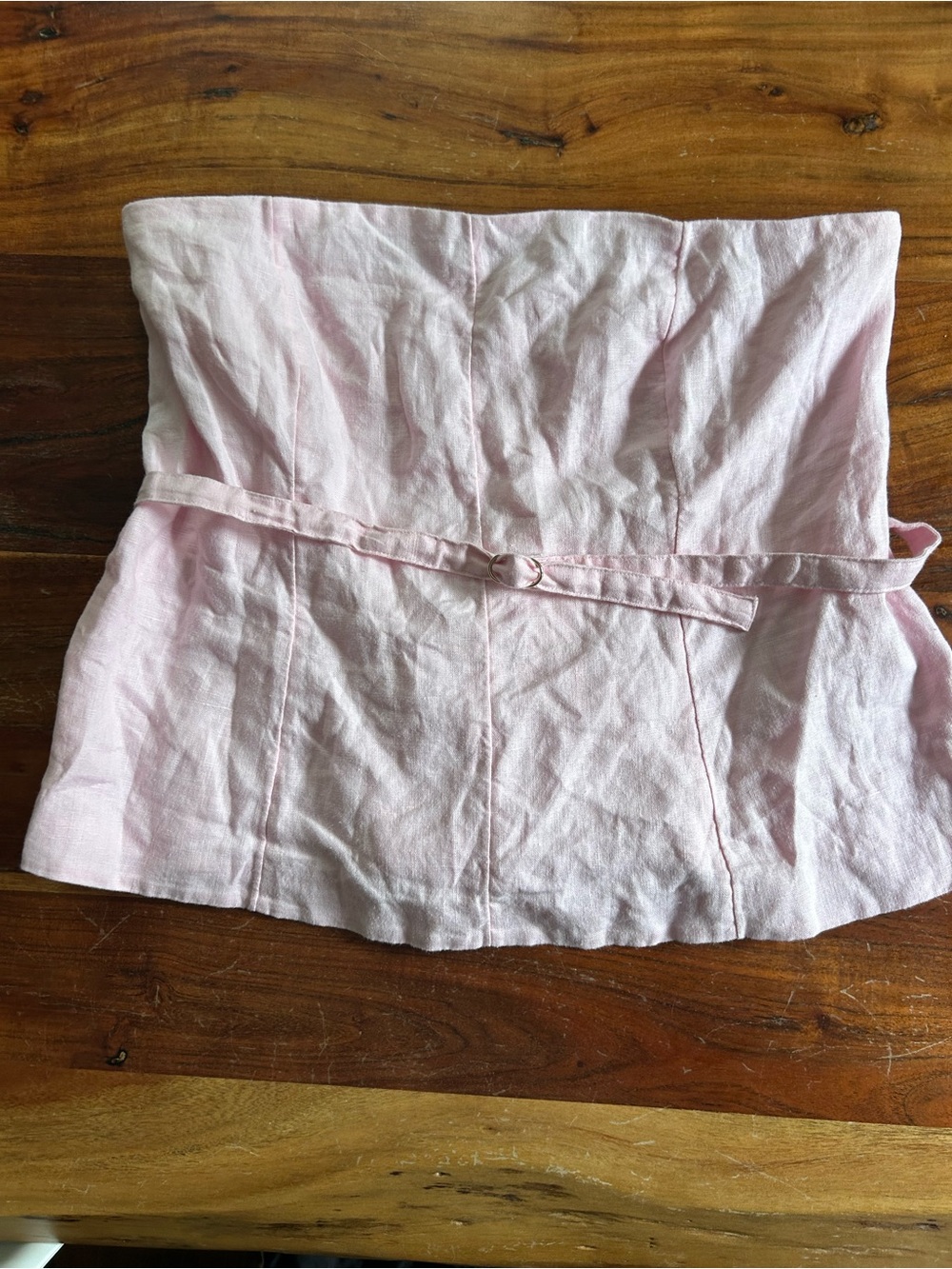 Abercrombie and fitch linen pink strapless top